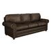 Canora Grey Starisha 90" Genuine Leather Rolled Arm Sofa Bed Genuine Leather in Black | 36 H x 90 W x 41 D in | Wayfair