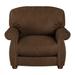 Club Chair - Westland and Birch Tiffany 42" Wide Top Grain Leather Club Chair Leather/Genuine Leather in White/Brown | 35 H x 42 W x 42 D in | Wayfair