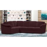 Red Sectional - Hokku Designs Ramdev 108" Wide Genuine Leather Corner Sectional Leather | 34 H x 108 W x 36 D in | Wayfair