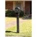 Postal Pro Mailboxes Hampton 8.25" W x 53" H Surface Mount Decorative Post w/ Newspaper Holder Plastic in Black | 53 H x 8.25 W x 20 D in | Wayfair