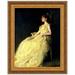 Vault W Artwork A Lady in Yellow 1888' Framed Oil Painting Print on Canvas Canvas, Resin in Black/Yellow | 39.5 H x 32.5 W x 2 D in | Wayfair