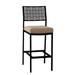 Woodard New Century 30.75" Patio Bar Stool w/ Cushion in Gray | 46.75 H x 19 W x 23.75 D in | Wayfair 930068ST-72-27Y