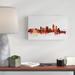 Wrought Studio™ 'Corpus Christie Texas Skyline Red' Graphic Art on Wrapped Canvas Metal in Red/White | 22 H x 32 W x 2 D in | Wayfair