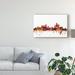 Wrought Studio™ 'Detroit Michigan Skyline Red' Graphic Art on Wrapped Canvas in White | 30 H x 47 W x 2 D in | Wayfair