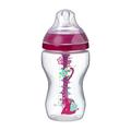 Tommee Tippee Babyflasche Advanced Anti-Kolik, Superweicher Sauger, 3+ Monate, 340ml, Rosa mit Dekorationen