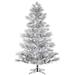 Vickerman 562833 - 14' x 84" Artificial Flocked Alder Long Needle Pine 735 Frosted White C7 LED Lights Christmas Tree (G186596LED)