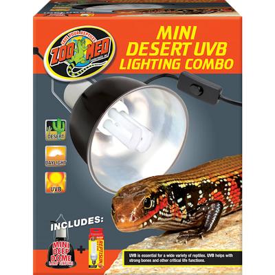 Zoo Med Mini Desert UVB Lighting Single Combo, 100 Watt