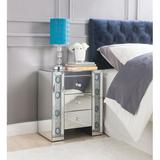 Rosdorf Park Escolta 3 Drawer Nightstand Wood/Glass in Brown/Gray | 26 H x 22 W x 14 D in | Wayfair 03988FC990394937AA475A6EB4E6ADF0