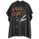Efalock Umhang schwarz Aufdruck HairCut+ Schneide & Färbeumhang