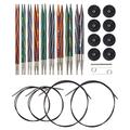 Knit Picks Options Wood Interchangeable Knitting Needle Set - US 4-11 (Mosaic)