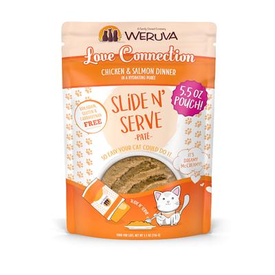 Weruva Pate Love Connection Chicken & Salmon Dinner in a Hydrating Puree Wet Cat Food, 5.5 oz., Case of 12