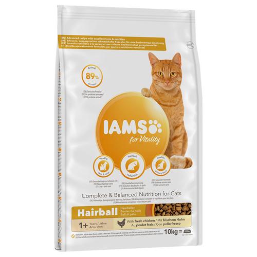 IAMS for Vitality Hairball Ausgewachsene Katzen Huhn – 10 kg