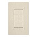 Lutron 06199 - SC-6PF-LS SIX PORT FRAME W/BLANKS SATIN COLOR LIMESTONE Wall Plates