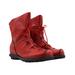 Rumour Has It Women's Casual boots Red - Red Leather Combat Boot - Women