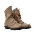 Rumour Has It Women's Casual boots Beige - Beige Leather Combat Boot - Women