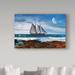 Breakwater Bay 'Seascape' Oil Painting Print on Wrapped Canvas Metal in Blue | 22 H x 32 W x 2 D in | Wayfair B917CC3B938947F6BD445B62A1F84900