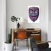 East Urban Home 'Anonymous Mask In Color I' Graphic Art Print on Wrapped Canvas Metal in Black/Blue/Green | 40 H x 26 W x 1.5 D in | Wayfair