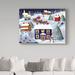 The Holiday Aisle® Santa Reindeer Christmas Eve by Cheryl Bartley - Print on Canvas Canvas | 18 H x 24 W x 2 D in | Wayfair