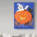 The Holiday Aisle® 'Pumpkin, Ghost & Cat' Canvas Art Canvas in Blue/Orange | 24 H x 18 W in | Wayfair 4895285B222B44918F28B6C93EFA54FE