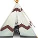 Harriet Bee Daliah Children's Triangular Play Tent w/ Carrying Bag Cotton in Gray/Red | 57 H x 53 W x 53 D in | Wayfair