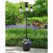 Fleur De Lis Living SkeltinCleveland Solar 6-Light LED 79" Post Light Aluminium/Metal in Black/Gray | 79 H x 21.56 W x 21.56 D in | Wayfair