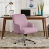 Serta at Home Serta Leighton Modern Mid-Back Office Armchair, Rivet Detail, Memory Foam, Swivel Chrome Metal Base in Gray/Indigo | Wayfair 47925D