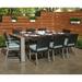 Lark Manor™ Antxon Rectangular 8 - Person 90" Long Outdoor Dining Set w/ Cushions Metal in Brown | Wayfair AF903689B28F459AB19C21C46828C0CC