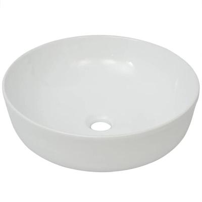 Vidaxl - Waschbecken Rund Keramik Weiß 41,5 x 13,5 cm Image