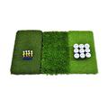 Rukket Tri-Turf Golf Hitting Mat Attack | Portable Driving, Chipping, Training Aids for Backyard with Adjustable Tees and 9 Foam Practice Balls (Standard (25" x 16"))