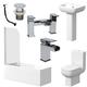 Affine Complete Bathroom Suite 1600mm Bath Single Ended Toilet WC Basin Sink Taps Waste