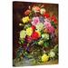 Astoria Grand Carnations of Radiant Colors Painting Print on Wrapped Canvas in Brown/Pink/Yellow | 22 H x 18 W x 0.1 D in | Wayfair