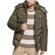 Urban Classics Herren Hooded Puffer Jacket with Quilted Interior Jacke, Dark Olive, L