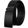 Men'S Pants Belt With Automatic Buckle Work Faux Leather Belt Waist Leather Belt Belt Special Style Men'S Belt (Color : Black, Size : 105)