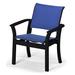 Telescope Casual Leeward MGP Sling Stacking Café Outdoor Chair Sling, Glass in Black | 34 H x 28.5 W x 26 D in | Wayfair 950870D02