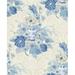 Fleur De Lis Living Aldo Dynasty Floral 33' x 20.5" Metallic/Foiled Wallpaper Roll Paper in Gray/White | 20.5 W in | Wayfair