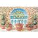 Imagine Tile, Inc. 17" x 25.5" Ceramic Mediterranean Decorative Mural Tile in Brown/Green Ceramic | 4 H x 4 W in | Wayfair 3201