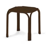 Telescope Casual Robinett Plastic/Resin Outdoor Side Table Plastic/Metal in Brown | 18 H x 17 W x 17 D in | Wayfair 20KP1004