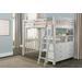 Highlands Full Loft Bed in White Wood - Hillsdale 12080N