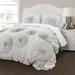 Serena Comforter Light Gray 3Pc Set King - Lush Décor 16T003332