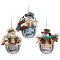 Thomas Kinkade 'Christmas Bells' Snowman Bell Ornaments – Thomas Kinkade Snowman Christmas Bell Ornament Trio With Sculpted Snowman Toppers. By The Bradford Exchange.