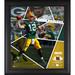 Aaron Rodgers Green Bay Packers Framed 15" x 17" Impact Player Collage with a Piece of Game-Used Football - Limited Edition 500