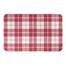 The Holiday Aisle® Reva Rectangle Non-Slip Plaid Bath Rug Polyester in Red/Pink/Blue | Wayfair C96C840FE7124766A38D3AF1B43F37E3