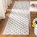 White 27 x 0.37 in Indoor Area Rug - Breakwater Bay Preece Geometric Handmade Flatweave Area Rug Polyester/Viscose/Wool | 27 W x 0.37 D in | Wayfair