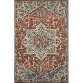 Brown 93 x 0.75 in Area Rug - World Menagerie Goncalo Hand-Hooked Wool Red/Beige Area Rug Wool | 93 W x 0.75 D in | Wayfair