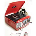 Steepletone ROXY 4 (Red) 1960s Retro Style Record Player