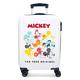 Disney Mickey Magic Kabinenkoffer Weiß 37x55x20 cms Hartschalen ABS Kombinationsschloss 33L 2,8Kgs 4 Doppelräder Handgepäck