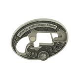 North American Arms 1 1/8 Long Rifle Ova Ornate Belt Buckle w/ Secure Clip Release Fits Belts 1 Inch to 1 1/2 Inch Steel NAABBO-L
