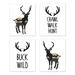 Sweet Jojo Designs Woodland Camo Paper Print in Black/Brown/White | 10 H x 8 W x 0.1 D in | Wayfair 4P-Prints-WoodlandCamo