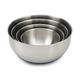 Joseph Joseph Prep&Store- Stainless Steel Mixing Nest Bowls with Lids, 4 piece Metal Bowl food Storage Set, Stainless Steel