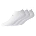 FootJoy ComfortSof Low Cut 3-Pack Socks, White, Fits Shoe Size 7-12